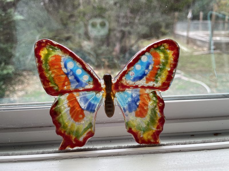 Colorful glass butterfly