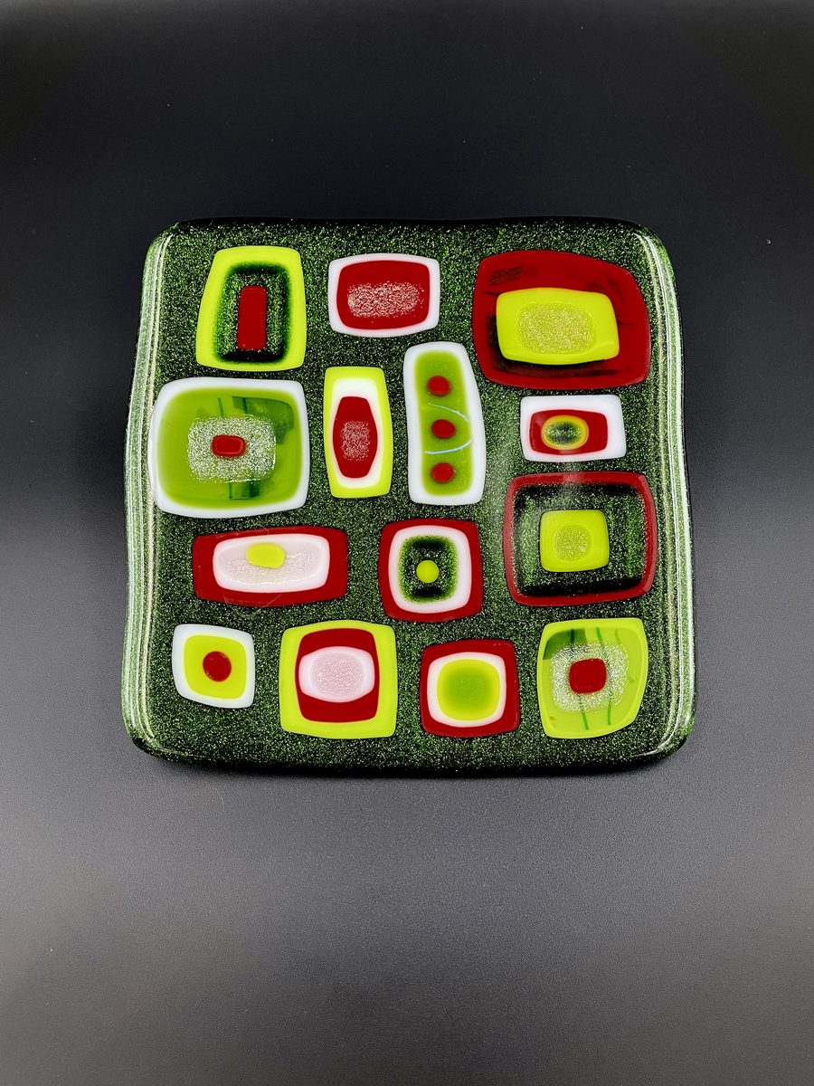 Lime and yellow glass pattern